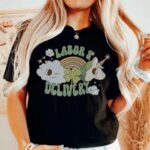 Groovy L&D Nurse St Patrick's Day T-Shirt - Image 3